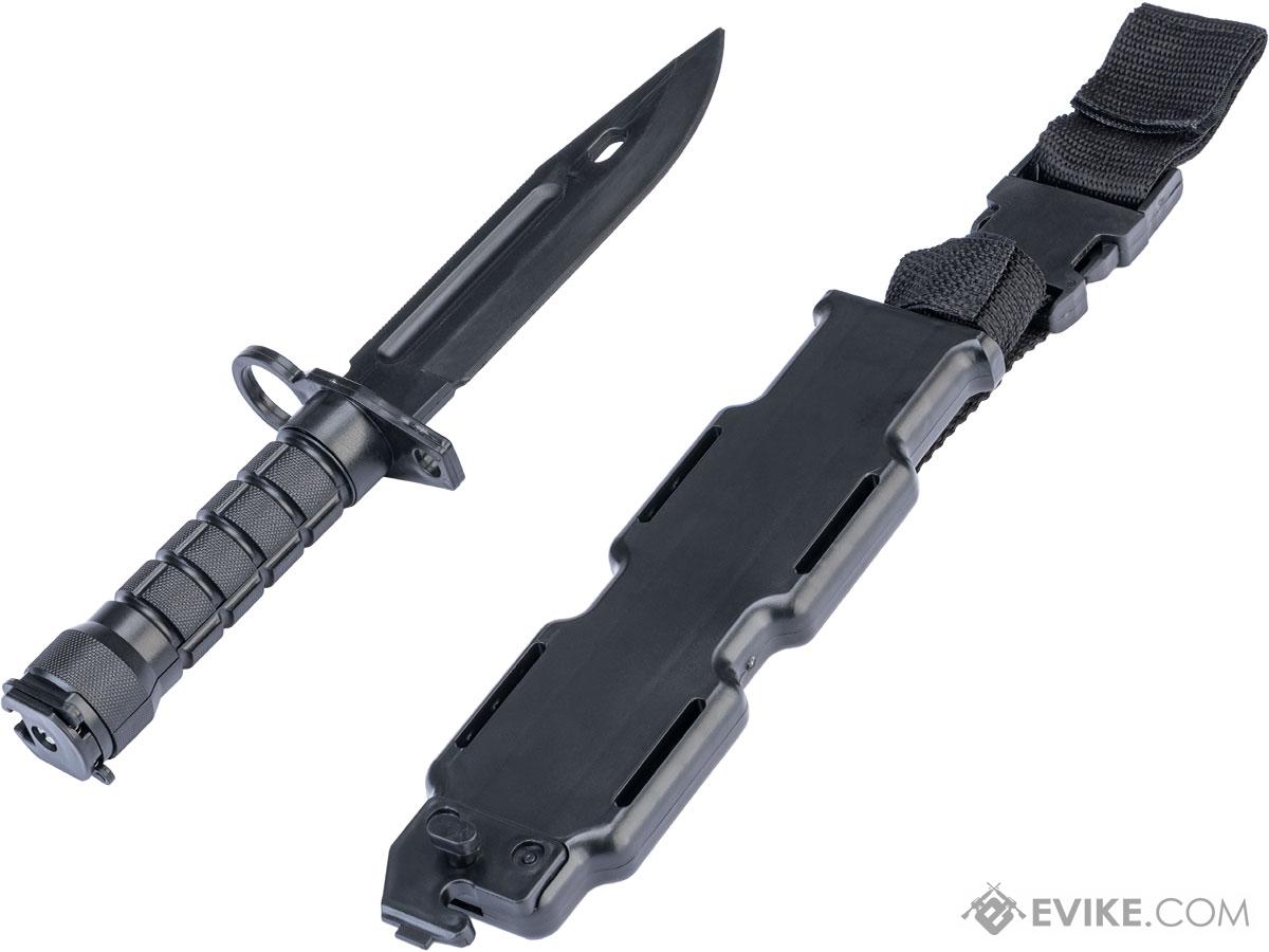 Matrix Airsoft Tactical Rubber Bayonet with Sheath & M4 / M16 QD Mount (Color: Black)